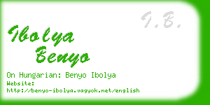 ibolya benyo business card